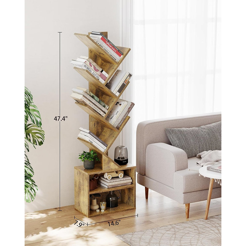 Claassen Book Cabinet Storage Bookcase, Brown