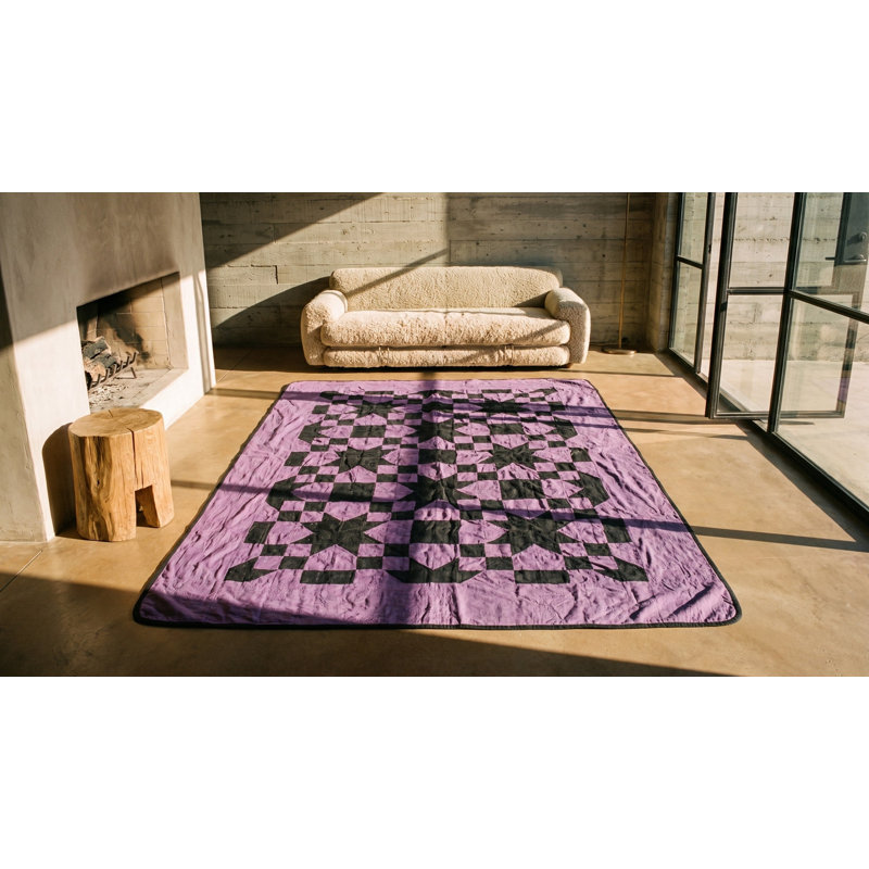 Antique Quilt Allover Geometric Needlework Rug