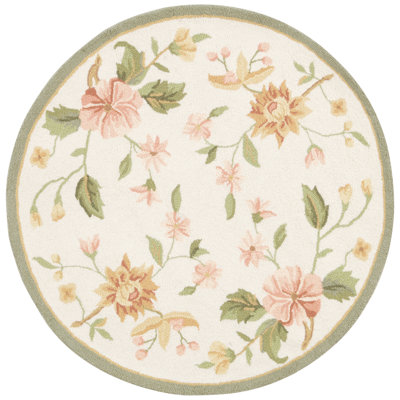Kinchen Hand Hooked Wool Floral Rug