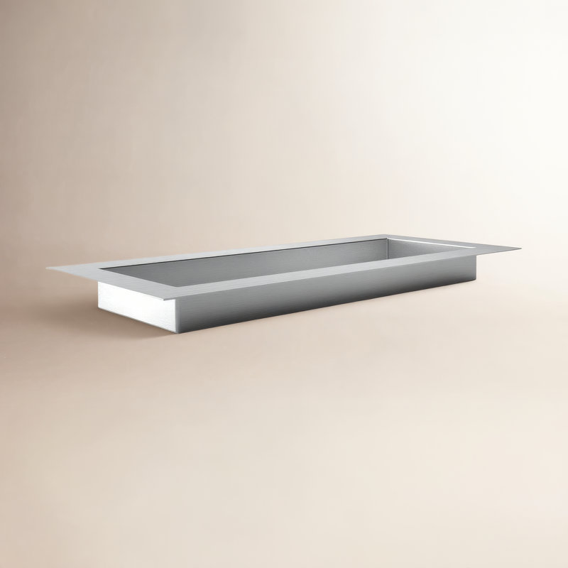 Geo Series Metal Planter Box, Stainless Steel