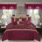 7 Piece Comforter Set Faux Silk Fabric Embroidered Bed in A Bag - Breathable and Wrinkle Resistant - 1 Comforter, 2 Shams, 3 Decorative Pillows, 1 Bedskirt-745819-130106549