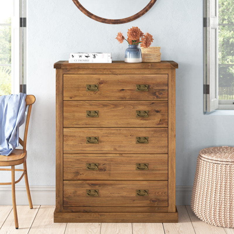 Issa 88 cm W Chest of 5 Drawers