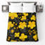 Couvre-lit matelassé jaune à motif floral toutes tailles-126079039