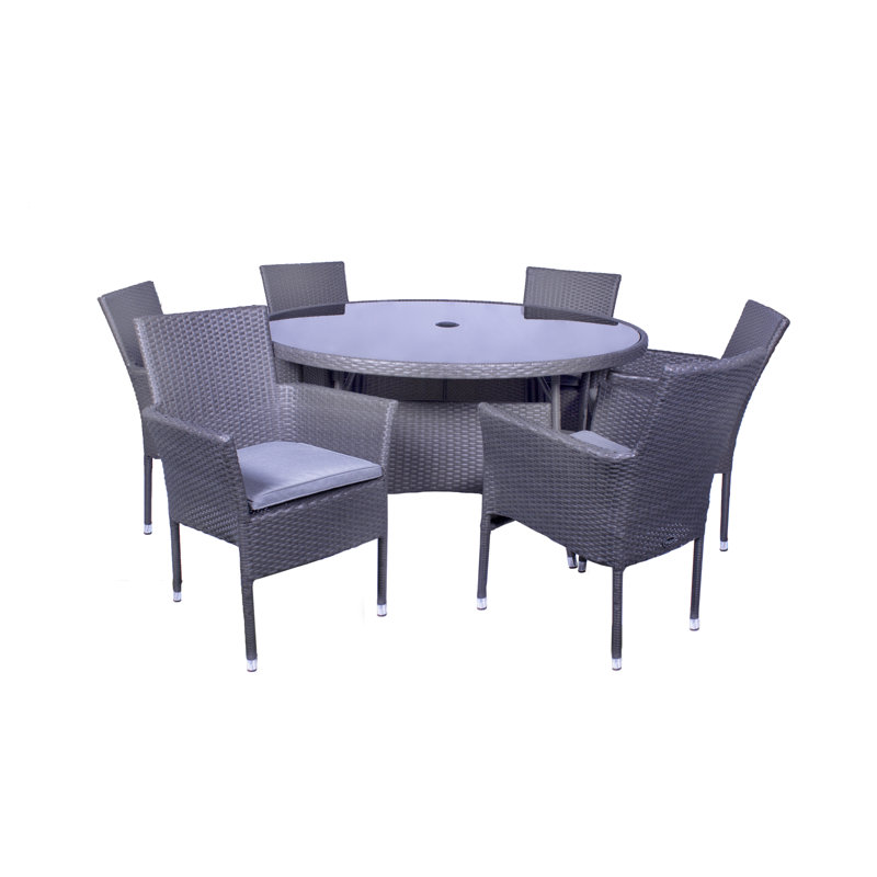 MALAGA 6 Seater Stacking Dining Set
