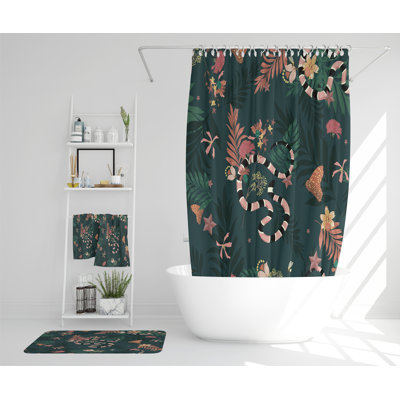 Nettye Polyester Shower Curtain Set