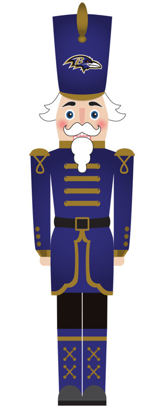 Baltimore Ravens 46" Nutcracker Leaner