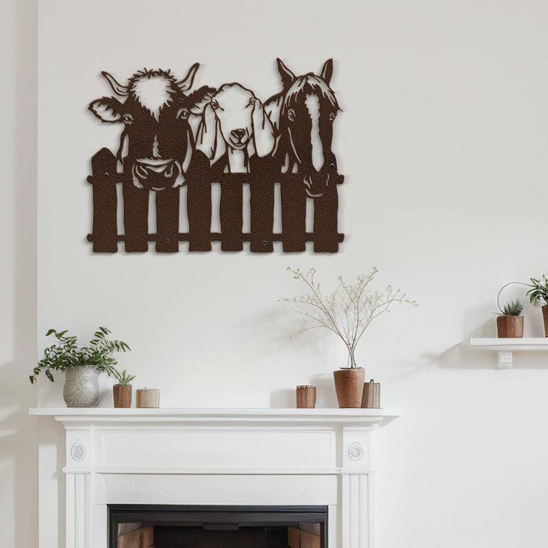 Wall Decor Metal, Bronze, 24" H x 36" W x 0.05" D