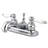 Kingston Brass Restoration Two-Handle 3-Hole Deck Mount 4" Centerset Bathroom Faucet with Plastic Pop-Up-11177088-139081069