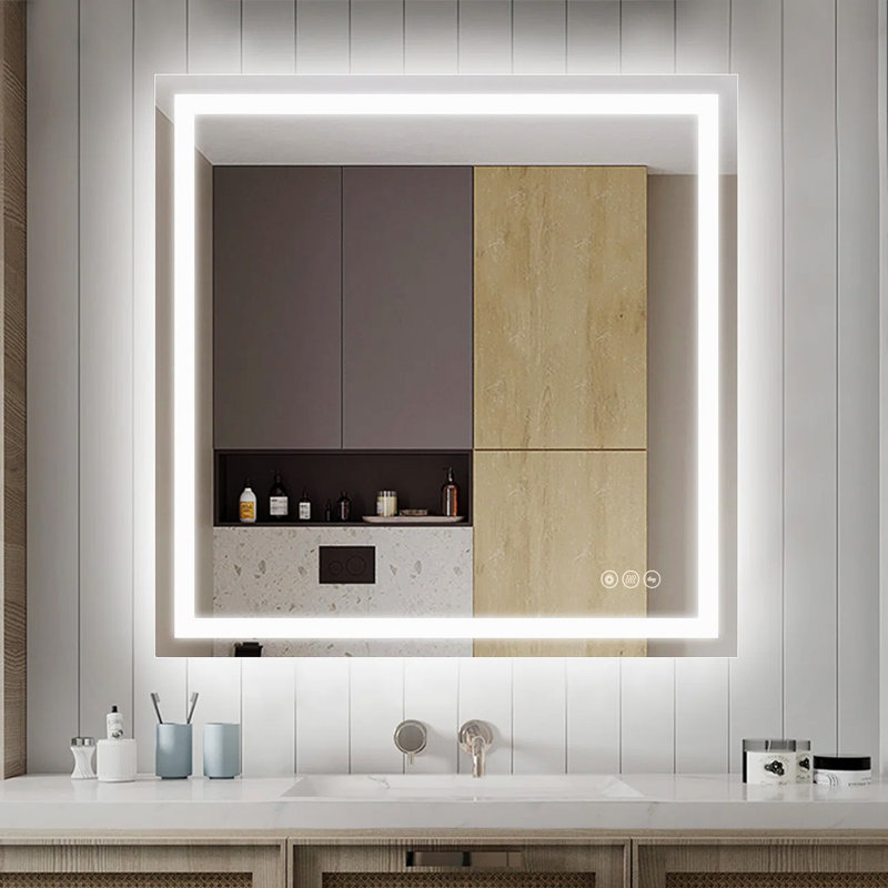 Miroir de salle de bain Carlecia, 36 po x 36 po