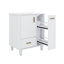 Meuble-lavabo de 24 po avec évier - offre un support de porte et un panier à deux niveaux-1550826393