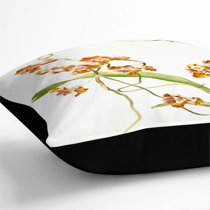 Square Throw Cushion, Black, 40cm H x 40cm W x 15cm D