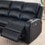 Canapé modulaire inclinable électrique en cuir 7 pièces avec rangement, porte-gobelet et DEL 7 pièces-2008053693