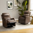 Giselle 26.5" Wide Manual Swivel Rocker Recliner with Metal Base