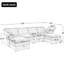 6 lits modulaires avec beaucoup de rangement - Beige chic, confortable pour tout espace Structure en contreplaqué moderne, capacité de 250 lb