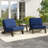 Polett Outdoor Conversation Set Solid Wood Group With Armless Chair And Side Table-1206802450-1206802463