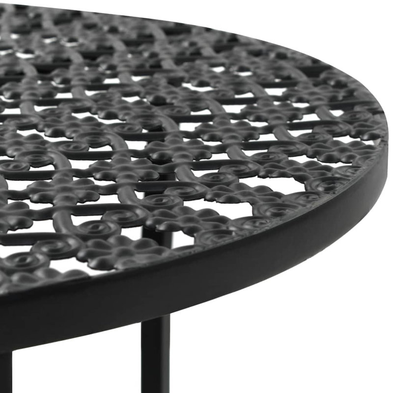 Table basse ronde en métal noir