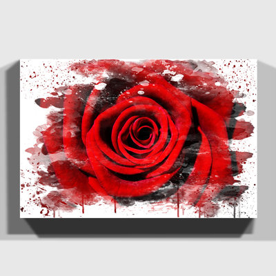 Red Rose Flower - Wall Art