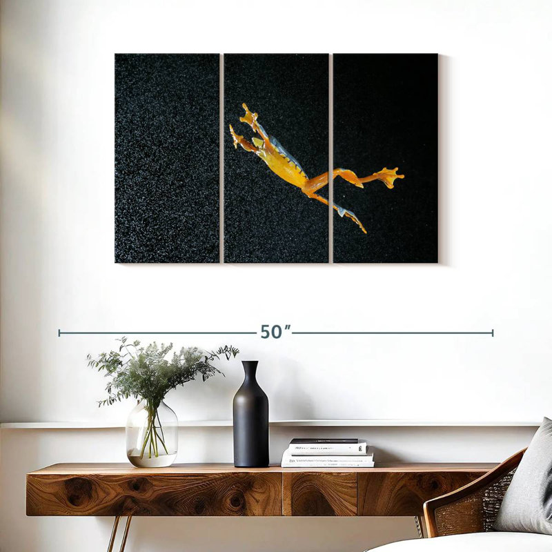 Leaping Leaf Frog, 24" H x 38" W
