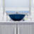 Novatto 16.5'' Blue Glass Circular Bathroom Sink-130667373