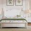 Base de lit plateforme en bois, lit plateforme de style rétro avec support en lattes de bois