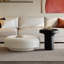 Table basse ronde de style crème minimaliste