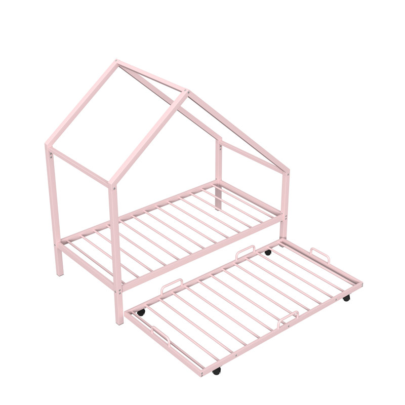 Lit plateforme simple Barkeyville, Rose