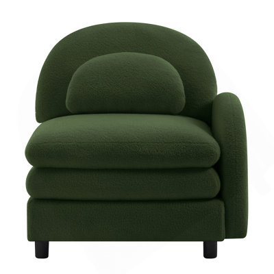 Canapé incurvé VF RSF Teddy avec coussin vert