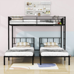 (Incomplete)Metal Triple Twin Bunk Bed