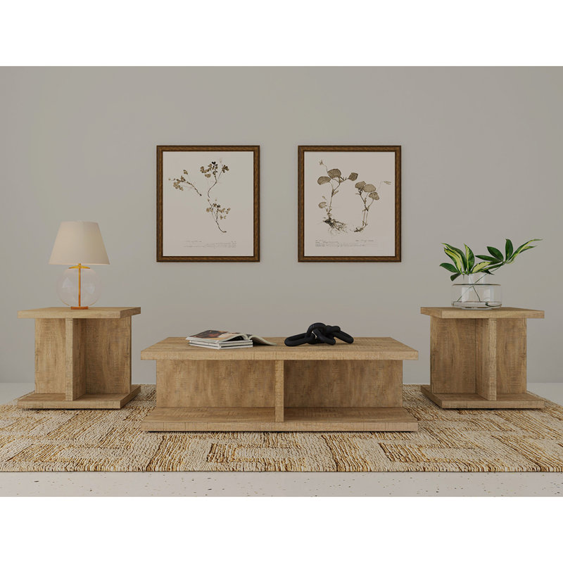 Ensemble de table basse et de table de bout 3 pièces Metron Mango