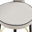 Ensemble de table de bar 3 pièces en verre trempé transparent avec tabourets pivotants à 360 ° en similicuir-1888758240