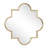 Metal Quatrefoil Geometric Gold Wall Mirror