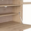 Garde-manger élégant de style shaker Eltera de 78 pouces avec portes en verre et surface rabattable-121788041