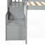 Lit mezzanine simple avec escalier, gris - aucun sommier nécessaire, solide et amp; Durable-1891151772