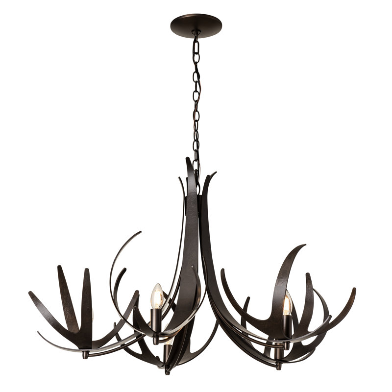 Caribou 5-Light Chandelier, Dark Smoke