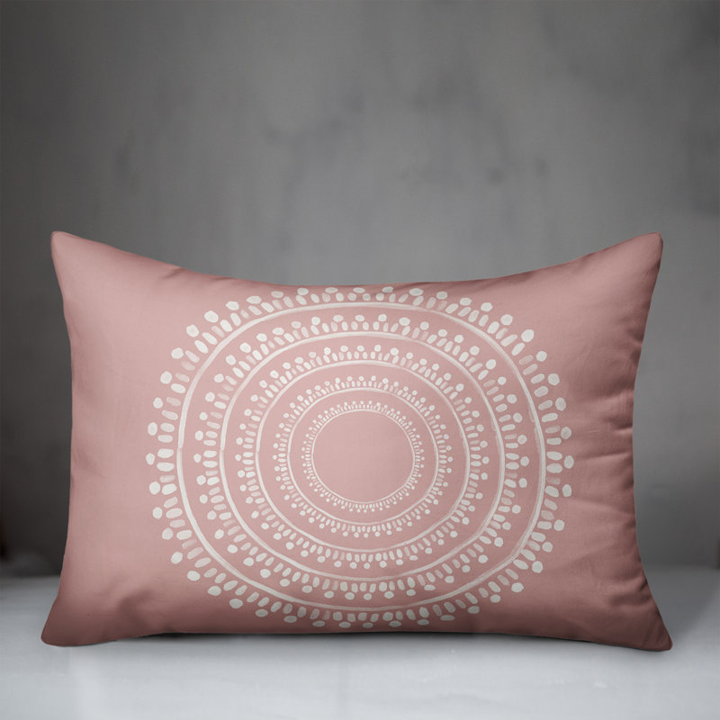 Geometric Throw Pillow, Pink