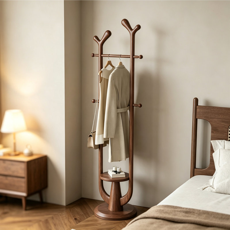 Portemanteau en bois naturel