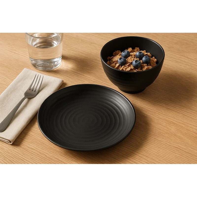 Ribbed Coupe Wheat Straw Cereal Bowl