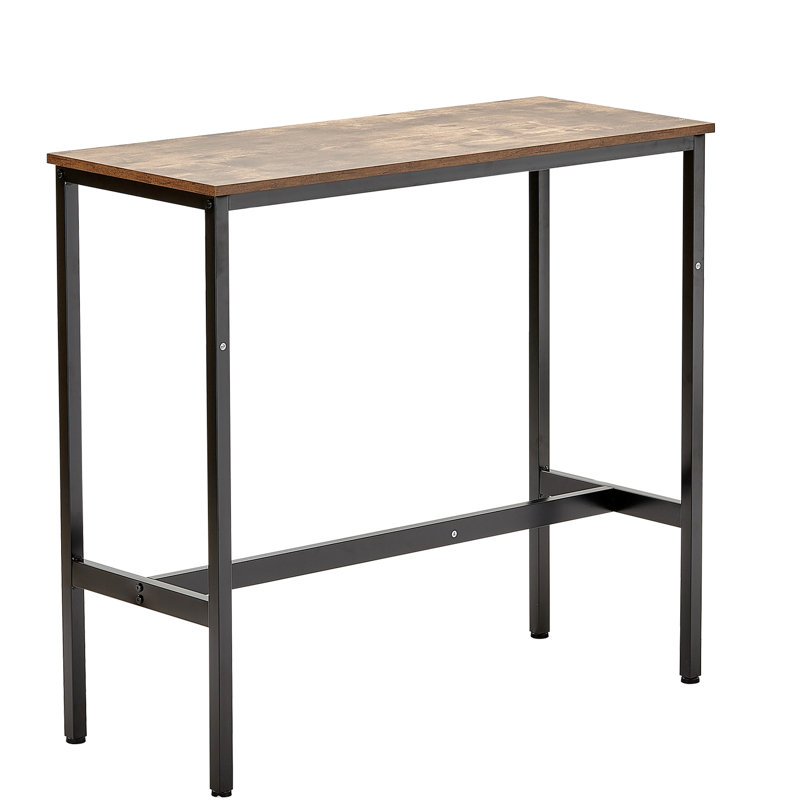 Table de bar hauteur 39 x 16 x 35,5 po, comptoir à café, cuisine, salle à manger, pub, pieds réglables et structure en métal de haute qualité