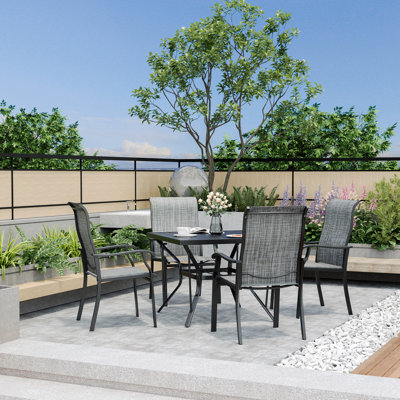 Urbai Square 4 - Person 37.4'' L Outdoor Dining Set