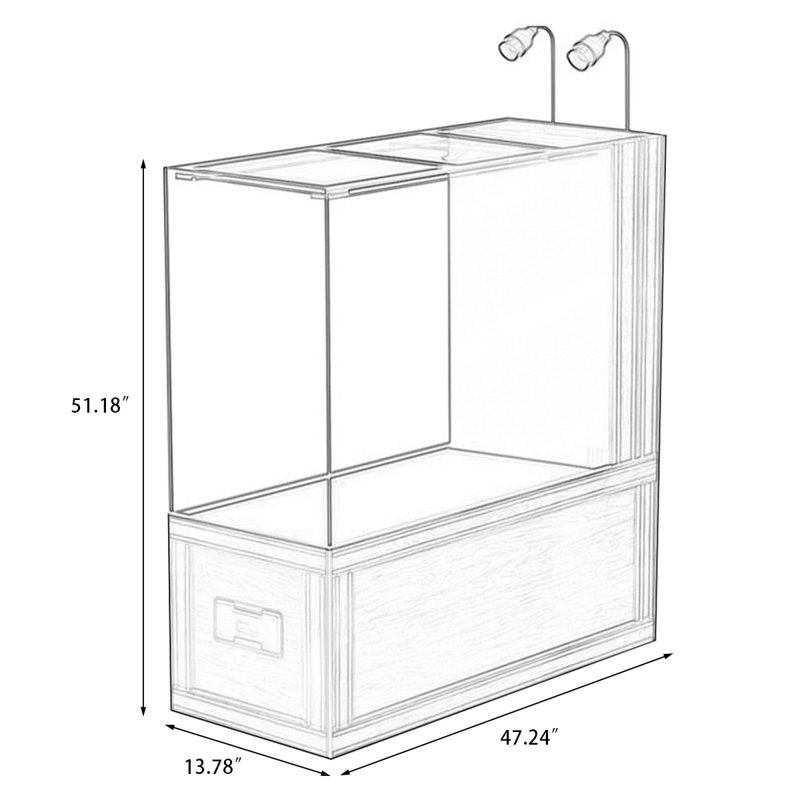 Aquarium 65-75 gallons, 47.24, Walnut