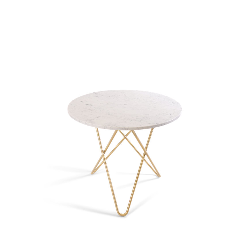 Pedestal Coffee Table, White, 72 x 80 x 80