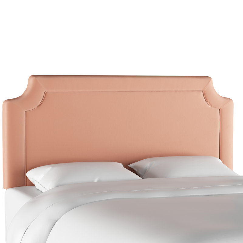 Tête de lit tapissier Pocola, Très grand, Velours champagne rose de luxe