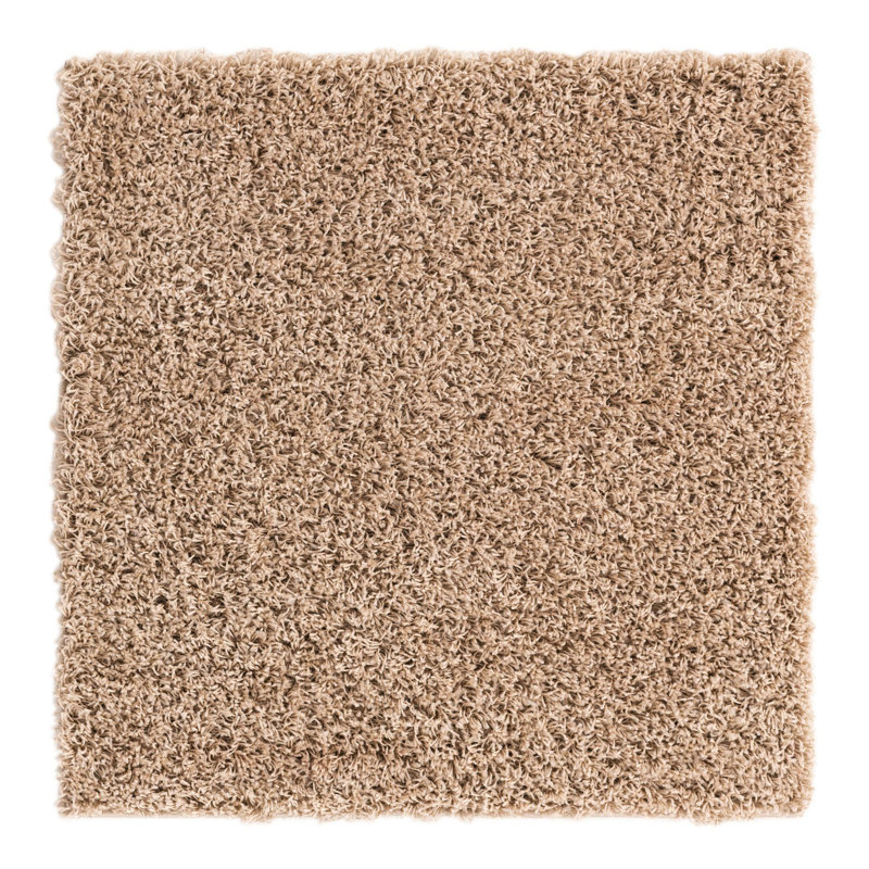 Tapis taupe pour l'intérieur uniquement Santoya, Carré 3 pi 1 po