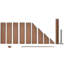 Paden 7386cm H x 1811cm W Brown Composite Fence Panels