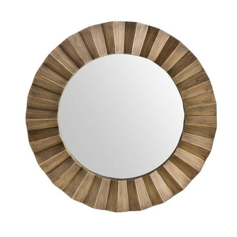 Kelby Round Brass Mirror
