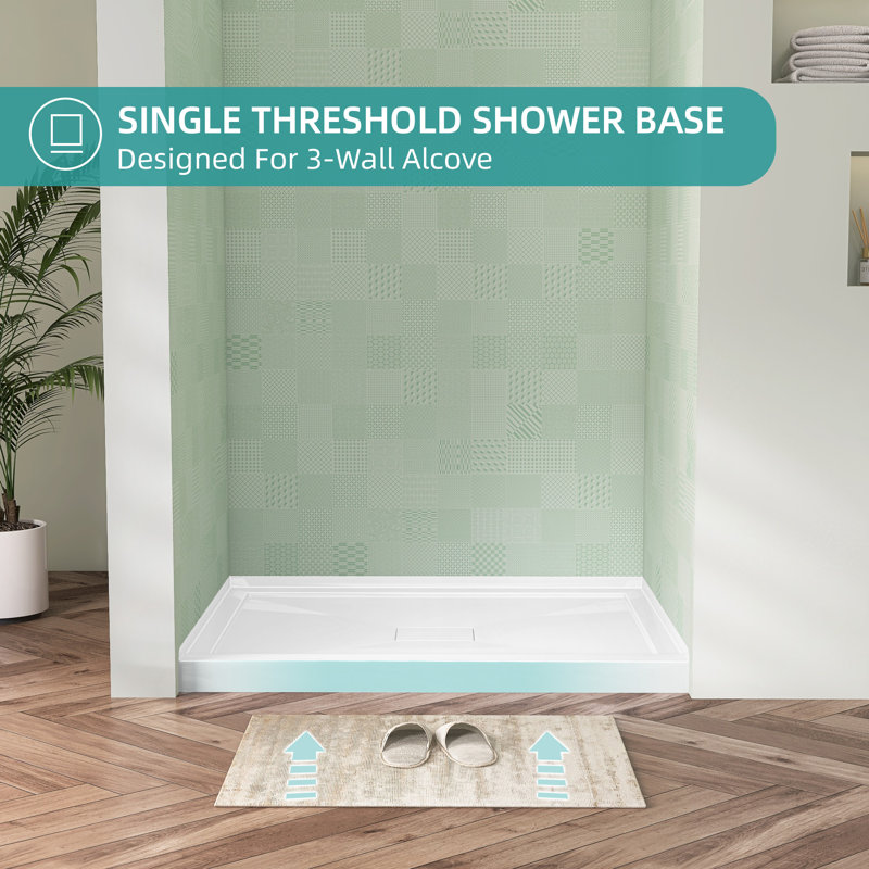Base de douche en acrylique Alcove