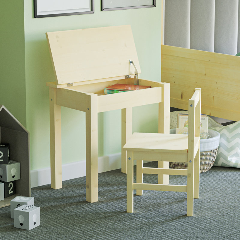 56cm Writing Desk Chair Set, Pine