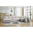 Large - Scale L - Shaped Modular Sofa Set With Detachable Components, Comfortable Upholstery And Decorative Throws For Contemporary Home Interiors