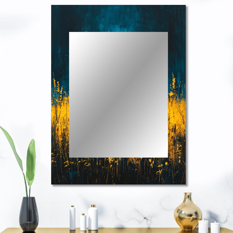 Scarecrow Silhouette At The Farm II - Man Wall Mirror, Glam Decorative Mirror, Printed Metal Art, 40" x 30"
