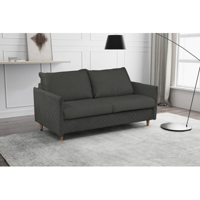 Melieck 2-Seat Velvet Sleeper Sofa with Mattress